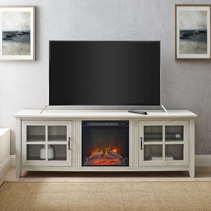 Charlton Home® Dake TV Stand for TVs up to 78" with Fireplace Included